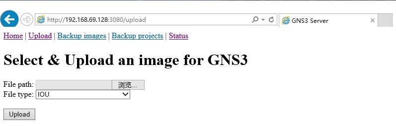 GNS3 IOU VM 的 web 端控制界面