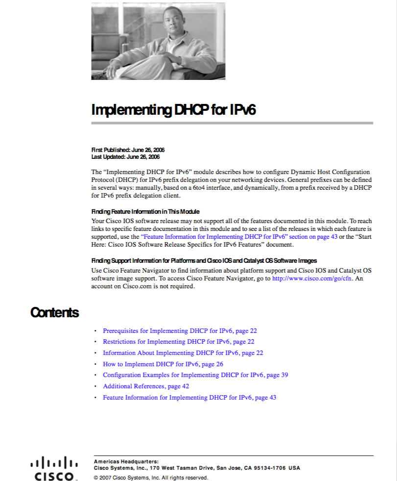 Implementing DHCP for IPv6