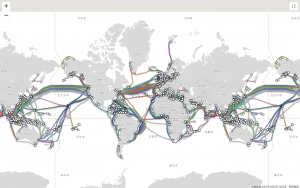 全球海底光缆示意图