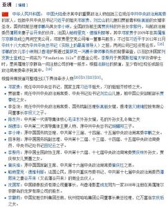 巴拿马系列文件里涉及的中国名人，维基百科